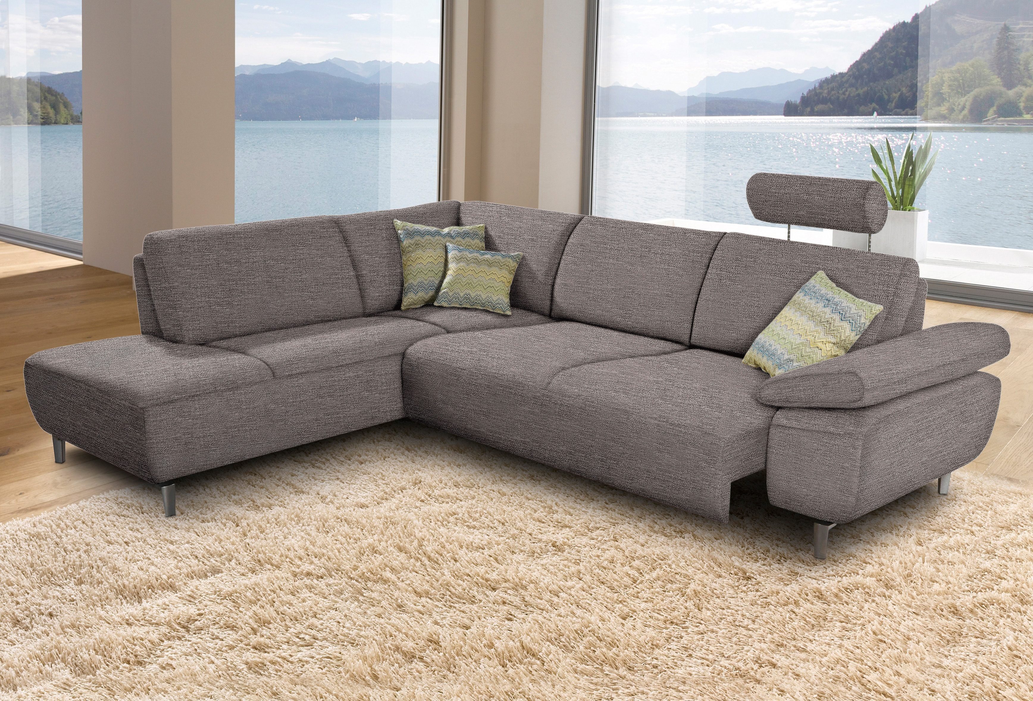 ADA premium Ecksofa Rooney, wahlweise mit Sitztiefenverstellung